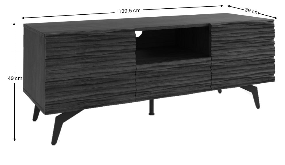 Bantham TV Unit Dark Walnut 1 Shelf 1 Drawer 2 Doors