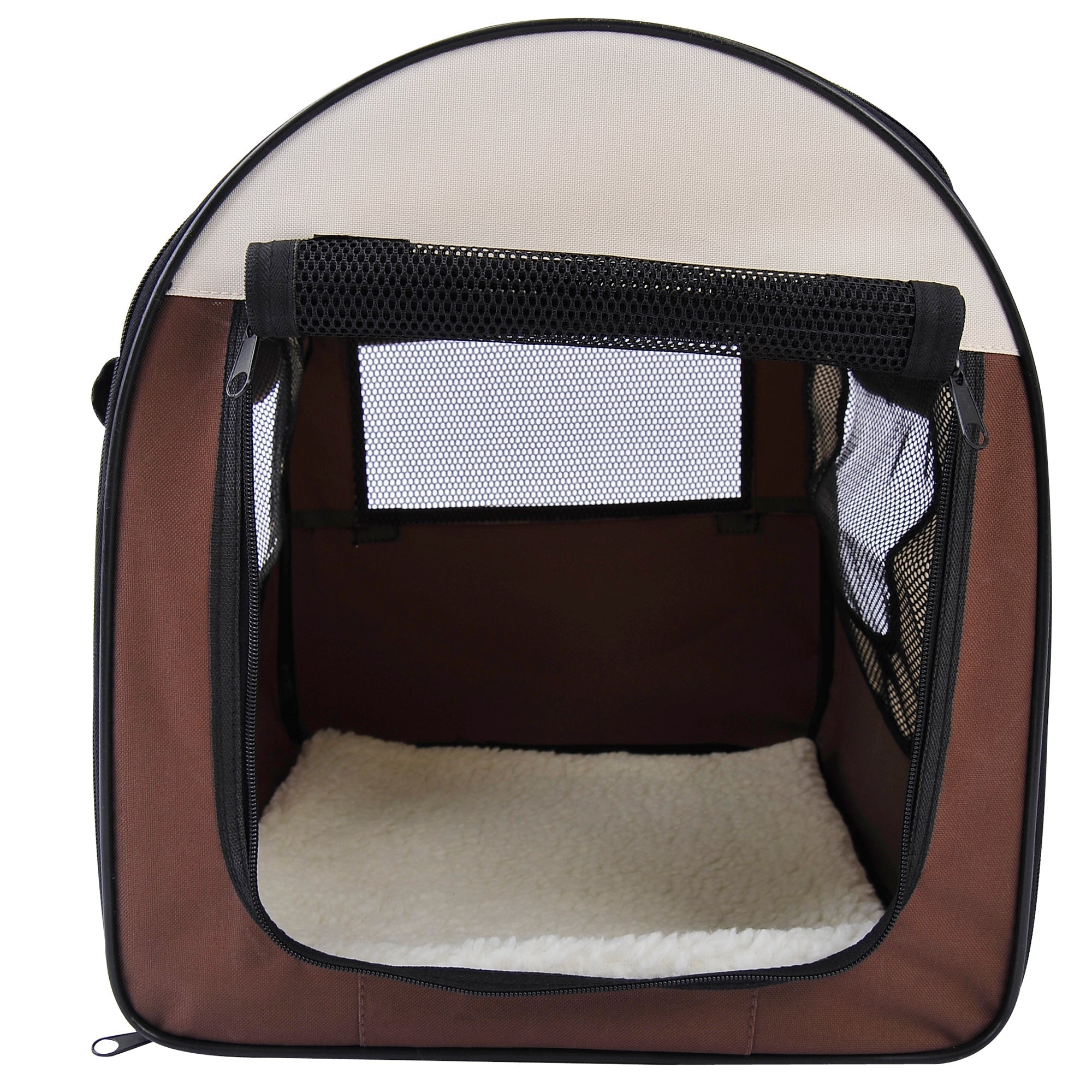 View of PawHut Folding Fabric Soft Pet Crate – Cherry Lane