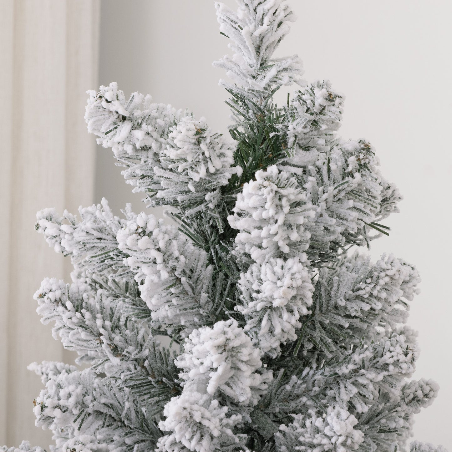 5ft Slim Christmas Tree Artificial - White Frosted Green 263 Tips