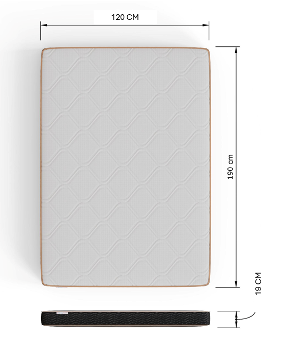 SleepyCastle Small Double Double Mattress Polyester White 4 x 6ft