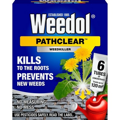 See more information about the Weedol 6 Pack 18ml Pathclear Weed Killer Tubes - 120 Square Metres Coverage