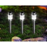 See more information about the 3 Pack Solar Garden Stake Light White LED - 57cm by Bright Garden