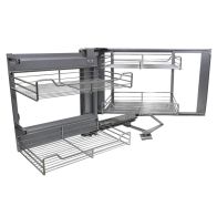 See more information about the Stainless Steel Kitchen Cupboard Drawers 1 Drawers 84cm - Silver Corner Pull Out Left Hand by KuKoo