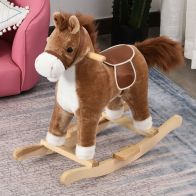 See more information about the Homcom Kids Ride On Plush Rocking Horse With Sound Brown