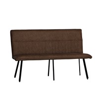 See more information about the Urban Chique Bench Metal & Faux Leather Brown 130cm