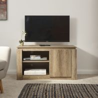 See more information about the Canyon TV Unit Natural 2 Shelves 1 Door