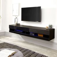 See more information about the Galicia TV Unit Black 2 Shelves