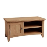 See more information about the Oxford Oak TV Unit Natural 2 Shelves 1 Door