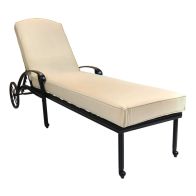 See more information about the Sunlounger Patterned Garden Lounger Sun Lounger by Wensum with Beige Cushions
