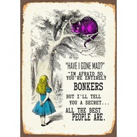 See more information about the Alice in Wonderland Chesire Cat Sign Metal Wall Mounted - 40cm