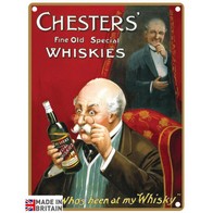 See more information about the Vintage Chesters' Whiskey Sign Metal Wall Mounted - 45cm