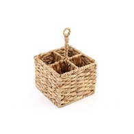 See more information about the Natural Waterhyacinth Woven Cutlery Holder 26cm