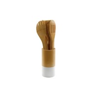 See more information about the Six Piece Wooden Utensils with Round Holder