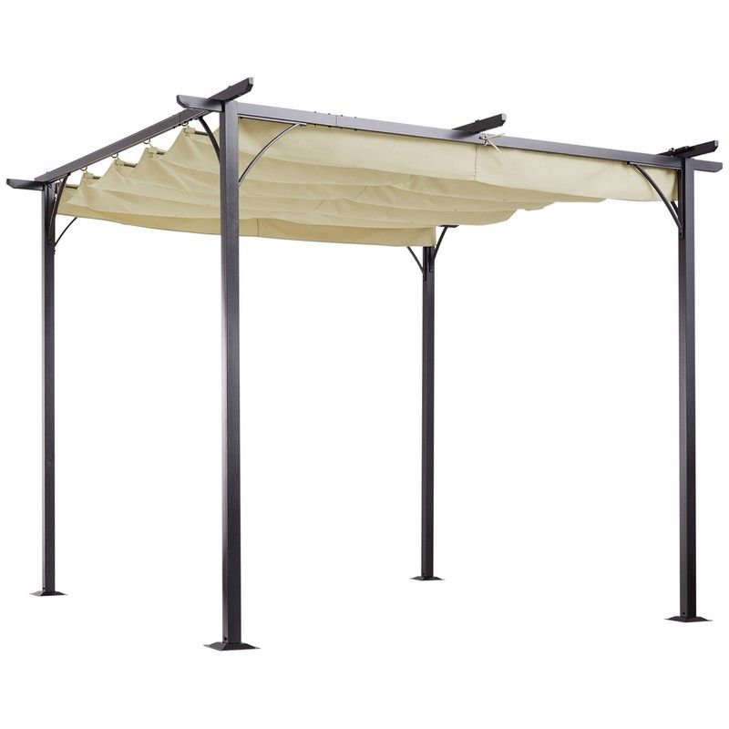 3 X 3M Metal Pergola Retractable Roof