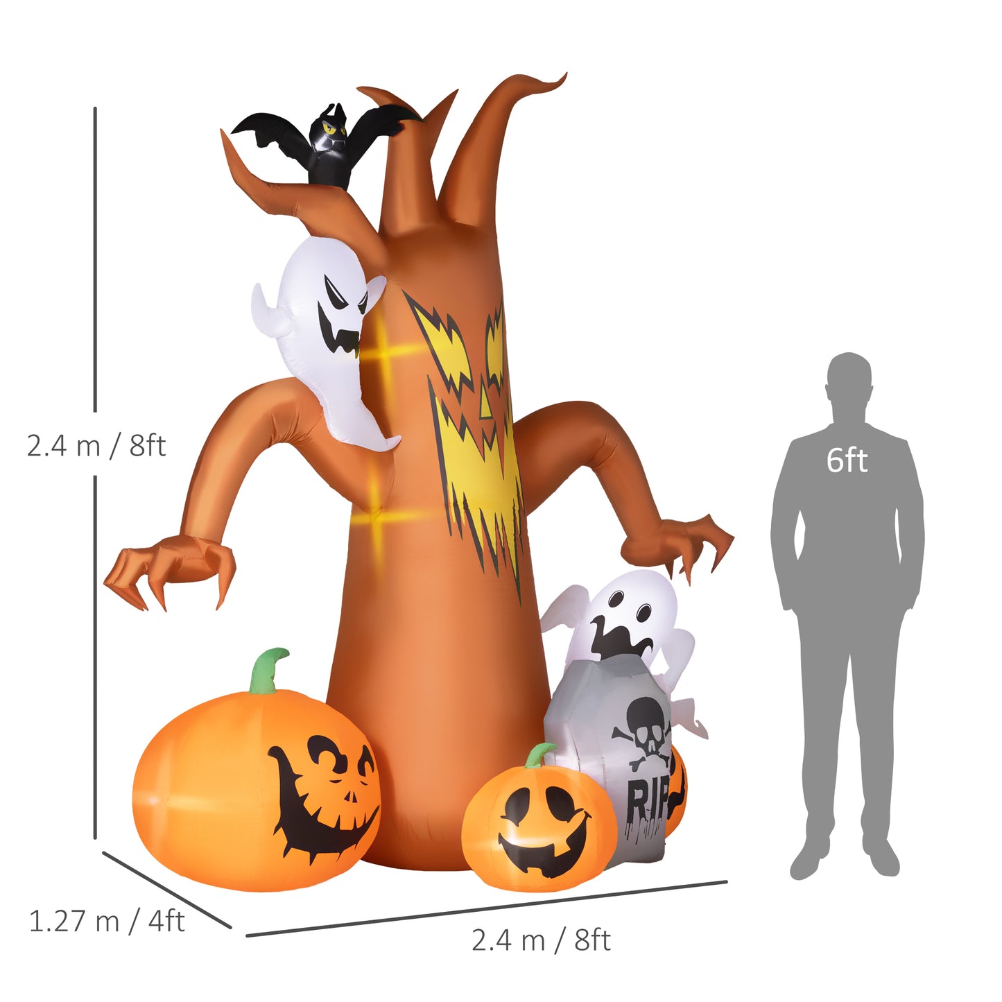 Haunted Tree Inflatable Halloween Decoration - 240cm