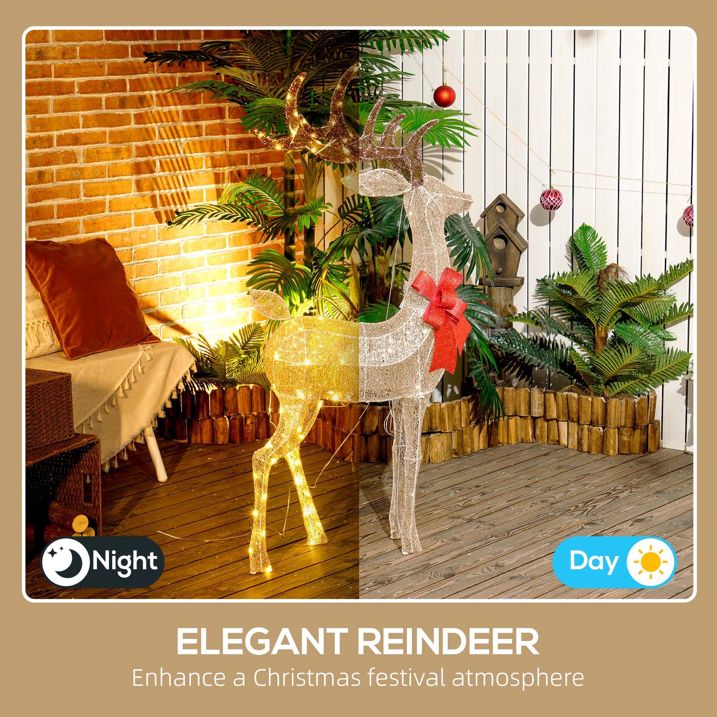 Christmas Feature Light Warm White Outdoor 137 LED - 1.35m