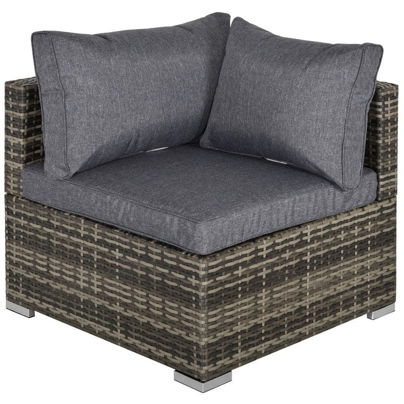 Pe Rattan Wicker Corner Sofa Garden Furniture Single Sofa Chair Cushions Deep