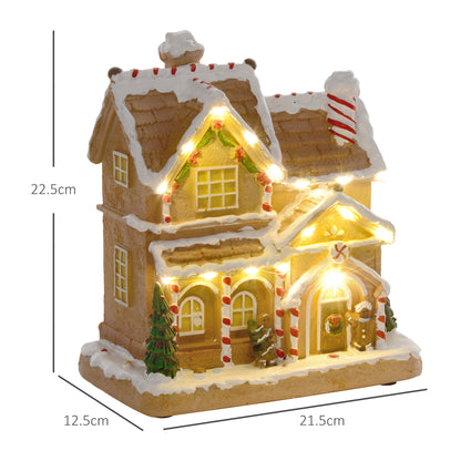 Gingerbread House Miniature Christmas Scene - 22.5cm
