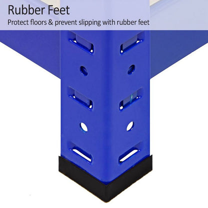 Raven Steel Shelving Units 180cm - Blue Heavy Duty Set of Five T-Rax 120cm by Raven