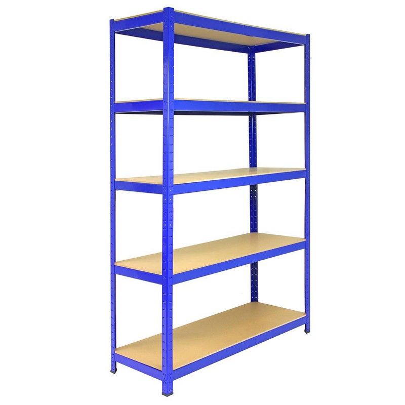 Raven Steel Shelving Units 180cm - Blue Heavy Duty Set of Five T-Rax 120cm by Raven