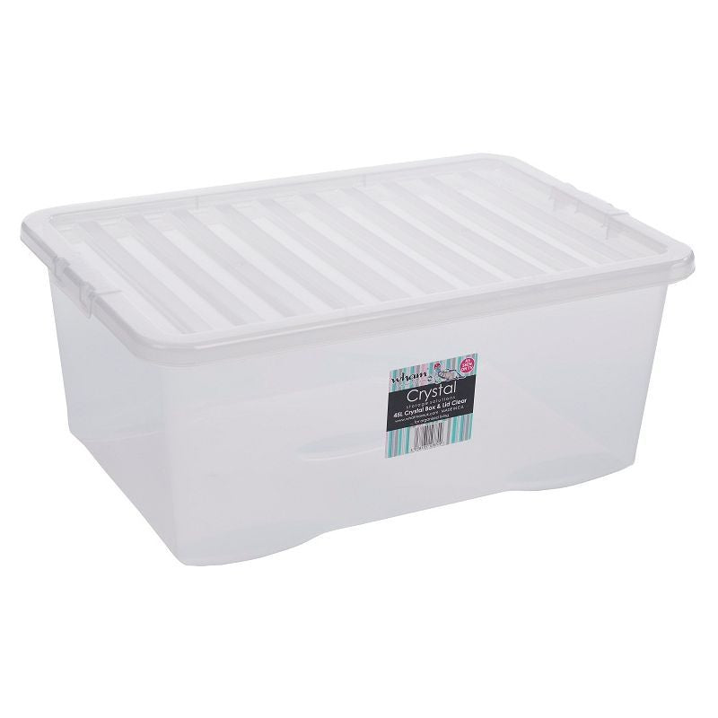 Wham Plastic Storage Box 45 Litres - Clear Crystal by Wham
