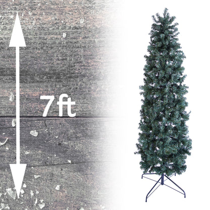 7 Foot Slim Pencil Christmas Tree Artificial - 760 Tips