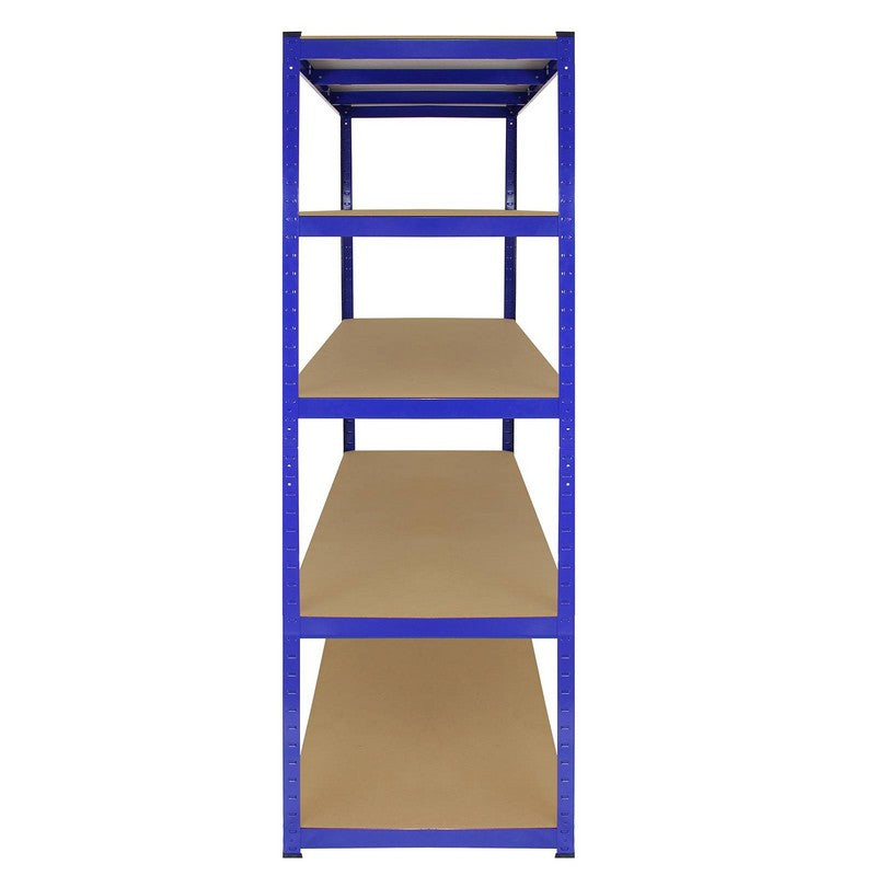 Raven Steel Shelving Units 180cm - Blue Heavy Duty Set Of Five Extra Wide T-Rax 160cm by Raven
