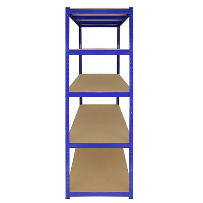 Raven Steel Shelving Units 180cm - Blue Heavy Duty Set Of Five Extra Wide T-Rax 160cm by Raven