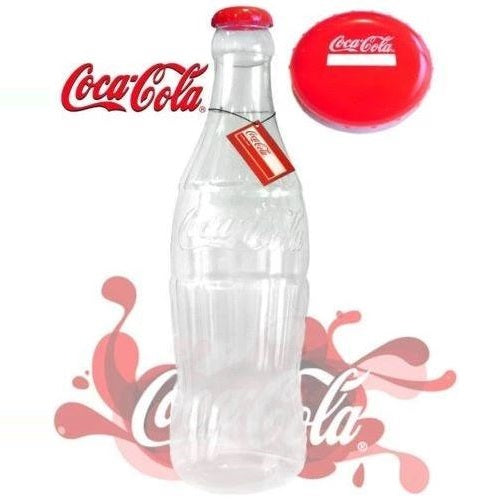 Coca Cola Plastic Money Box Twist Lid 19.4 Litres - Clear & Red by Coca Cola