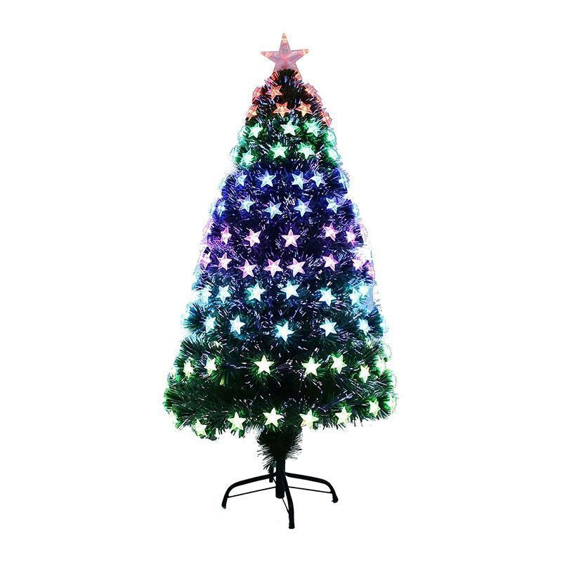 4 Foot Fibre Optic Christmas Tree Artificial - with LED Lights Multicoloured Primary Image