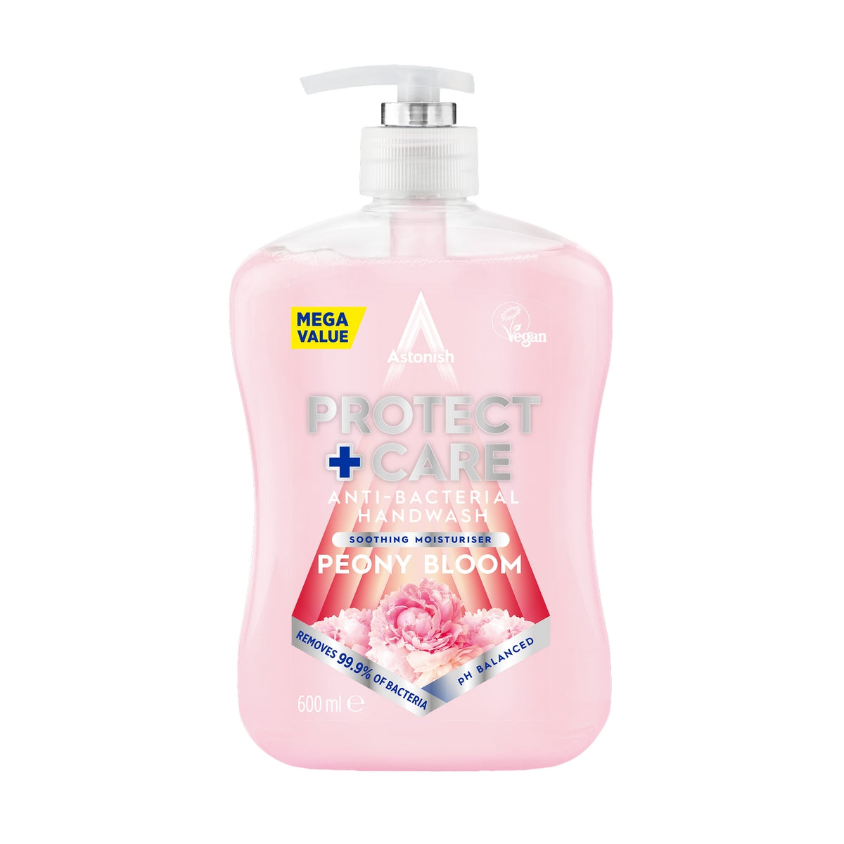 Astonish Protect Care Anti-Bacterial Handwash Peony Bloom - 600ml Primary Image