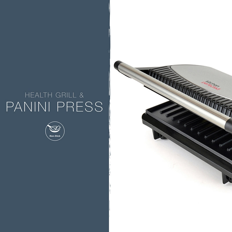 Kitchen Perfected Health Grill And Panini Press By KitchenPerfected - Black And Steel