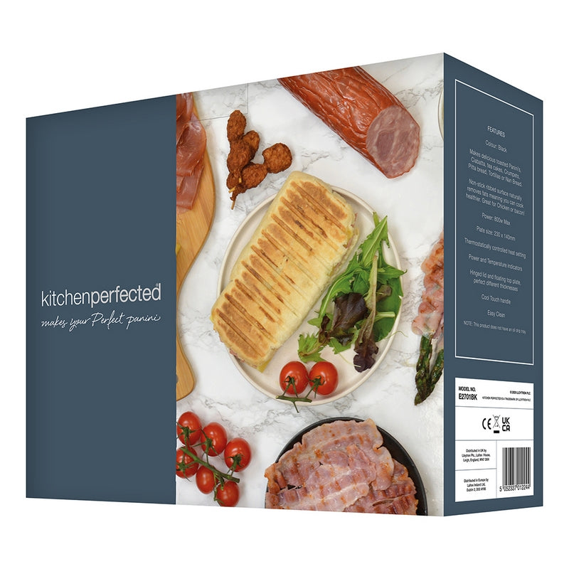 Kitchen Perfected Health Grill And Panini Press By KitchenPerfected - Black And Steel