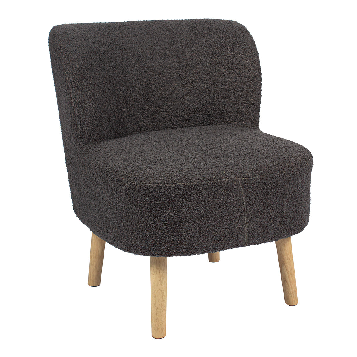 Teddy Dining Chair Wood & Fabric Grey by Hamilton McBride