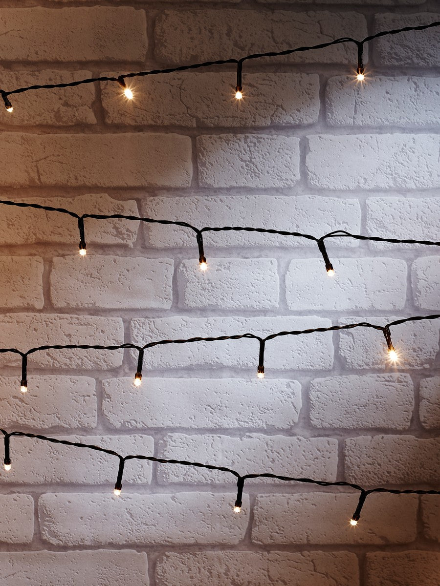 Christmas String Fairy Lights Multifunction Warm White Outdoor 100 LED - 7.42m by Astralis