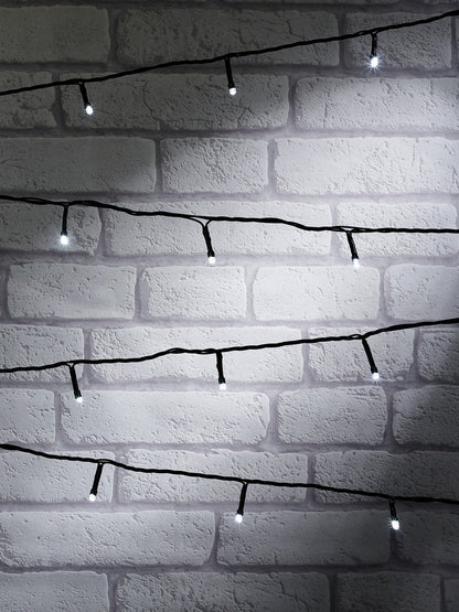 Christmas String Fairy Lights Multifunction Cool White Outdoor 200 LED - 14.92m by Astralis