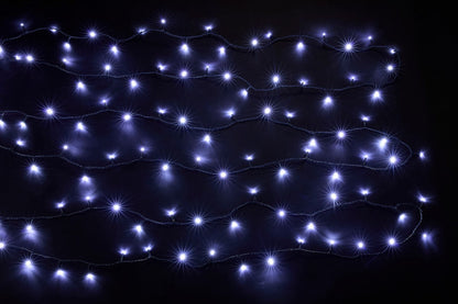 Christmas String Fairy Lights Multifunction Cool White Outdoor 200 LED - 9.95m by Astralis