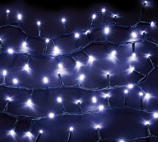 Christmas String Fairy Lights Multifunction Cool White Outdoor 500 LED - 12.48m by Astralis