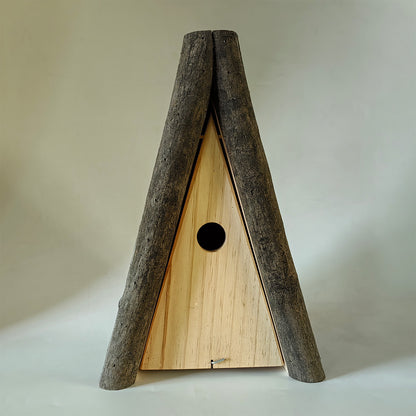 Rustic Wooden Bird House By Nature Watch - 34cm