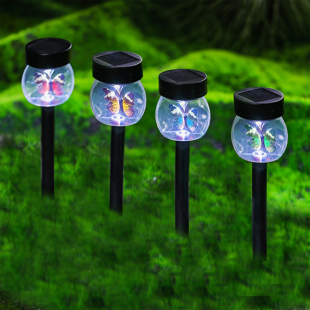 Butterfly Solar Garden Stake Light 2 White LED - 37cm by Bright Garden Primary Image