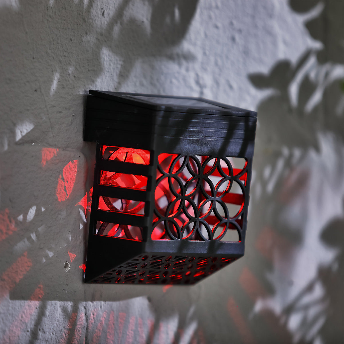 Modern Solar Garden Wall Light Multicolour LED - 10.5cm by Bright Garden