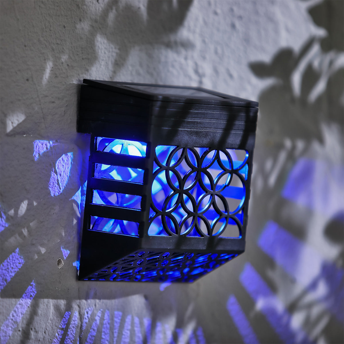 Modern Solar Garden Wall Light Multicolour LED - 10.5cm by Bright Garden