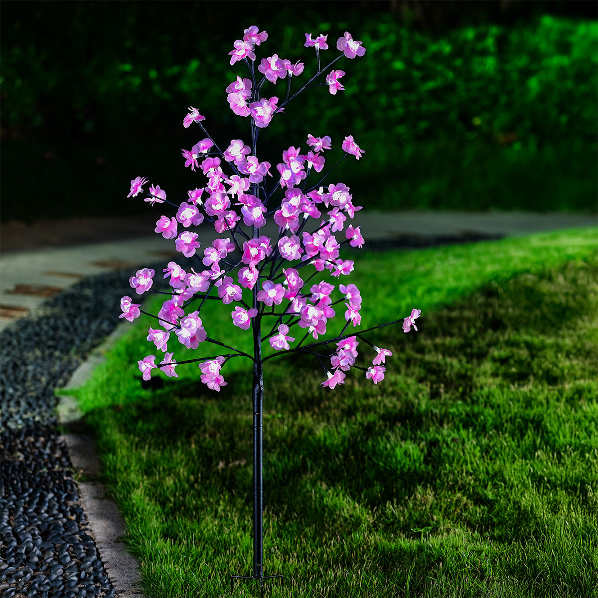 Cherry Blossom Solar Garden Light Plant 100 White LED - 1.2cm by Bright Garden Primary Image
