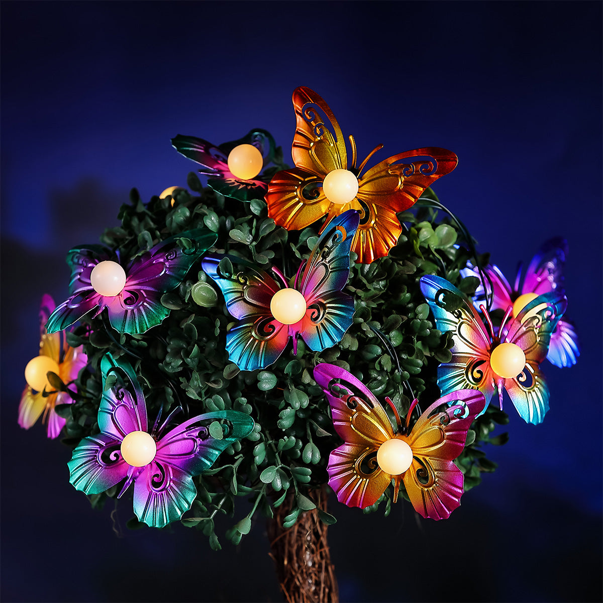 Flowers Solar Garden String Lights Decoration 10 Multicolour LED - 1.8m by Bright Garden