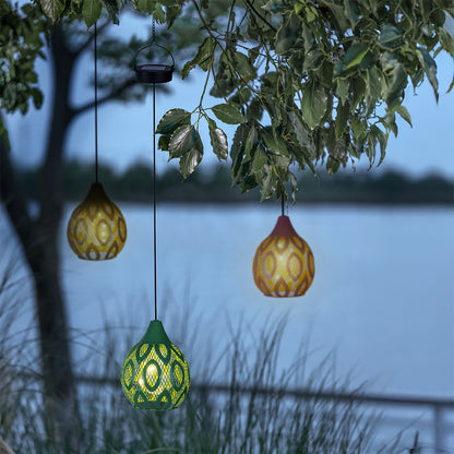 Mesh Solar Garden Lantern 5 Warm White LED - 18cm by Bright Garden Primary Image
