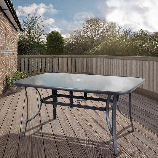 Hartwell Garden Table Steel Rectangular by Croft - 150cm