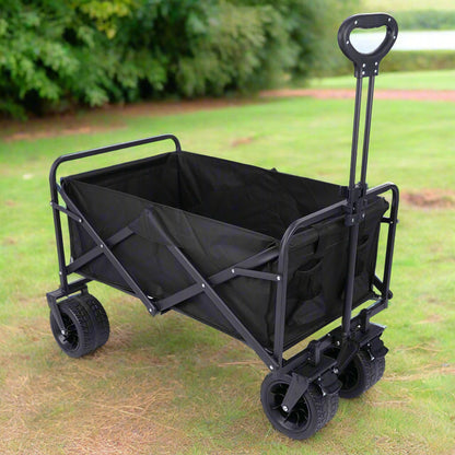 Essentials Folding Camping Festival Trolley Black - 150L by Go Beyond Primary Image