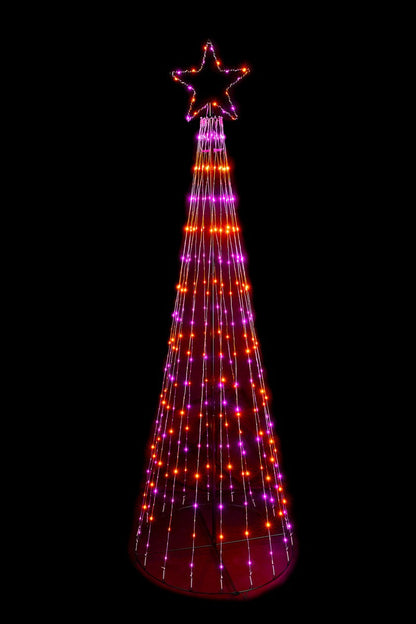 7ft Christmas Tree Light Feature with LED Lights Multicoloured  by Merry & Bright
