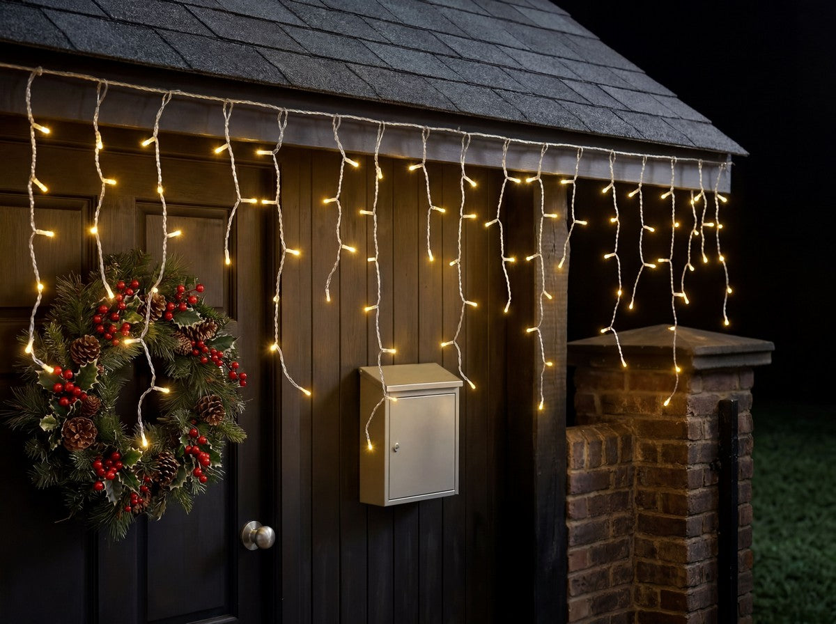 Christmas String Fairy Lights Multifunction Warm White Outdoor 1000 LED - 50m by Merry & Bright