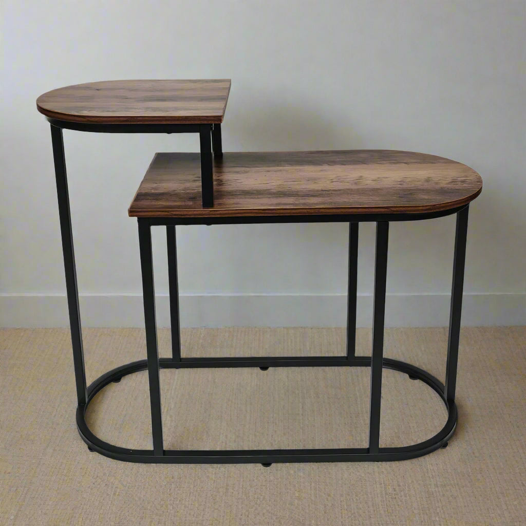 Brooklyn Side Table Dark Brown 1 Shelf Primary Image